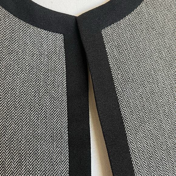 Black Label by Evan Picone Blazer Women's Size 4 Black White Office Work Dress - Picture 4 of 10
